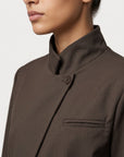 veste marron détail dos col