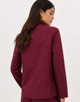 veste bordeaux dos longueur hanches