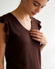 02. 02 blouse maille viscose col v volants dentelle image 4