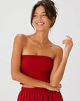 ensemble bandeau smocké vert olive vue dos