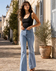 Jean flare bleu clair