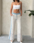 02. 02 pantalon dentelle ecrue et denim image 3