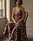 robe evasee fleurie en coton dos smocke image 13