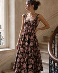 robe evasee fleurie en coton dos smocke image 14