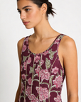 robe evasee fleurie en coton dos smocke image 2