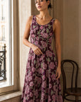 robe evasee fleurie en coton dos smocke image 9