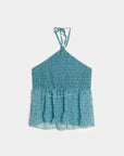 02. 02 t shirt dos nu smocke a nouer peplum imprime image 6
