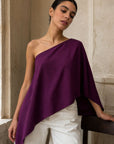 02. top une epaule asymetrique drape texture image 3
