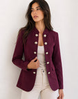 veste officier bordeaux face studio
