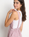 profil combinaison salopette vichy rose