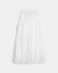 jupe tencel fluide femme blanc vue studio dos