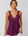 Top Caraco col V dentelle