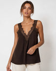 Top Caraco col V dentelle