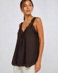 Top Caraco col V dentelle