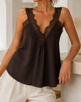Top Caraco col V dentelle