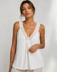 Top Caraco col V dentelle