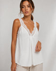 Top Caraco col V dentelle