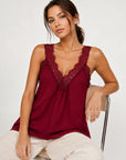 Top Caraco col V dentelle