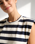 t shirt col rond détail colletage