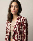 Blazer elegante y moderno para mujer con estampado gráfico original - Sapiato