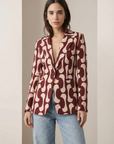 Blazer elegante y moderno para mujer con estampado gráfico original - Sapiato