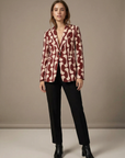 Blazer elegante y moderno para mujer con estampado gráfico original - Sapiato