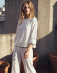 Blouse col bateau manches longues