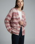 Cardigan court femme en maille – Ouvert à poches – Laine mélangée