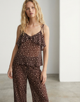 Chemisier transparent pois blancs volants look complet