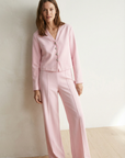 Ensemble deux pièces coton femme – Veste col V et pantalon confortable vue 13