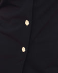 Gilet Costume Femme Chic Noir À Boutons Dorés