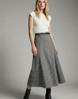 Jupe Grise Taille Haute