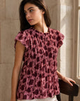 02. Blouse smockée manches volantées