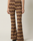 Pantalon flare taille haute fluide – Coupe évasée imprimée