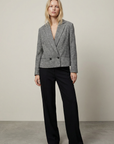 Pantalon noir fluide à pinces