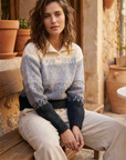 Pull polo femme en maille douce – Manches longues