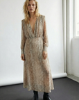 Vestido largo estilo Python elegante para mujer