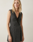 Robe Smoking Scintillante grise Sans Manches