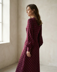 Long Sleeve Printed Maxi Dress – Casual Elegance