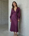 Long Sleeve Printed Maxi Dress – Casual Elegance