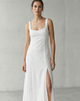 Robe longue broderie anglaise blanche