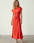Robe longue orange