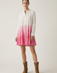 Robe tie-dye en coton femme – Manches longues