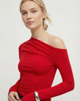 Top Asymétrique Rouge