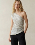 Top paillette asymétrique élégant