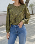 blouse carreaux pour femme vue 07