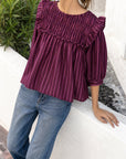 blouse rayures pour femme vue 07