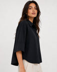 profil blouse noire ourlet arrondi