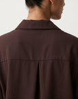 empiècement dos blouse marron