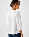 blouse en popeline de coton à manches trois quarts vue produit 04